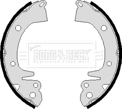 Borg & Beck BBS6085 - Комплект тормозных колодок, барабанные unicars.by