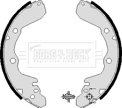 Borg & Beck BBS6038 - Комплект тормозных колодок, барабанные unicars.by