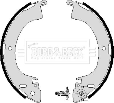 Borg & Beck BBS6197 - Комплект тормозных колодок, барабанные unicars.by