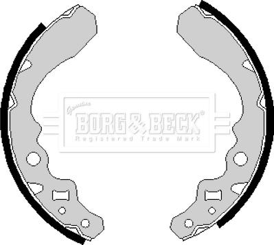 Borg & Beck BBS6152 - Комплект тормозных колодок, барабанные unicars.by