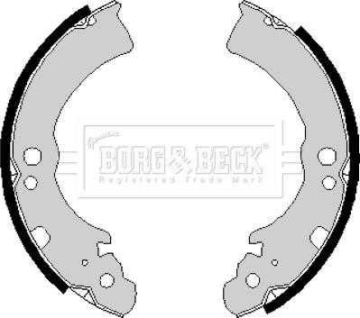 Borg & Beck BBS6168 - Комплект тормозных колодок, барабанные unicars.by