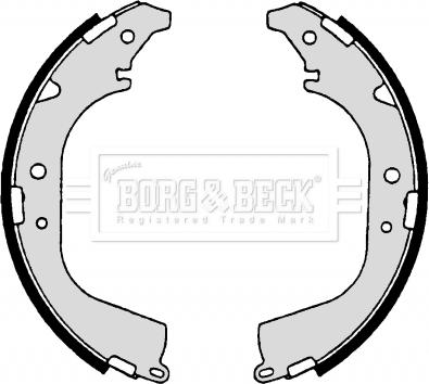 Borg & Beck BBS6182 - Комплект тормозных колодок, барабанные unicars.by