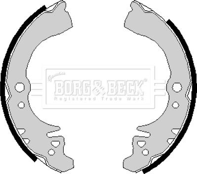 Borg & Beck BBS6139 - Комплект тормозных колодок, барабанные unicars.by