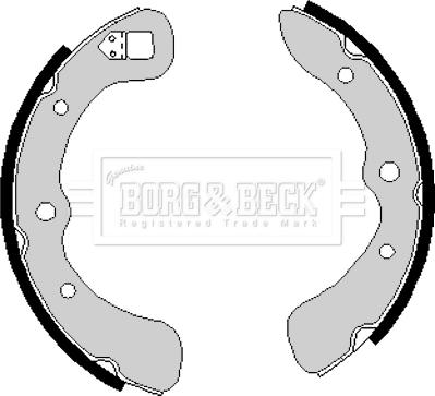 Borg & Beck BBS6129 - Комплект тормозных колодок, барабанные unicars.by