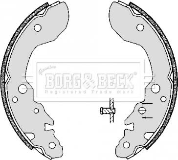 Borg & Beck BBS6304 - Комплект тормозных колодок, барабанные unicars.by