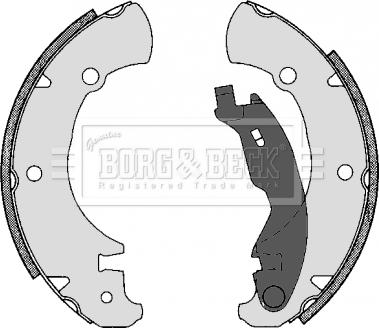 Borg & Beck BBS6302 - Комплект тормозных колодок, барабанные unicars.by