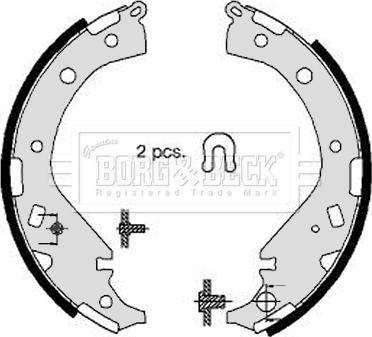 Borg & Beck BBS6336 - Комплект тормозных колодок, барабанные unicars.by