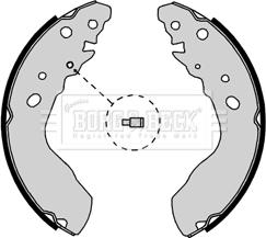 Borg & Beck BBS6338 - Комплект тормозных колодок, барабанные unicars.by