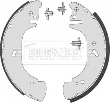 Borg & Beck BBS6325 - Комплект тормозных колодок, барабанные unicars.by