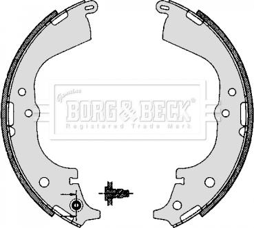 Borg & Beck BBS6291 - Комплект тормозных колодок, барабанные unicars.by