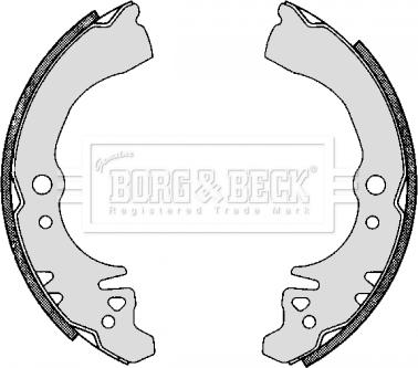 Borg & Beck BBS6298 - Комплект тормозных колодок, барабанные unicars.by