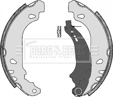 Borg & Beck BBS6243 - Комплект тормозных колодок, барабанные unicars.by