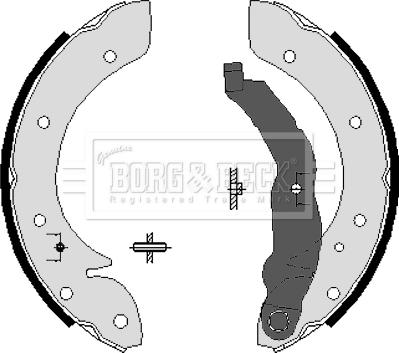 Borg & Beck BBS6207 - Комплект тормозных колодок, барабанные unicars.by