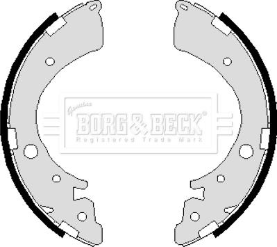 Borg & Beck BBS6235 - Комплект тормозных колодок, барабанные unicars.by