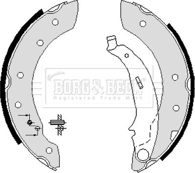 Borg & Beck BBS6233 - Комплект тормозных колодок, барабанные unicars.by