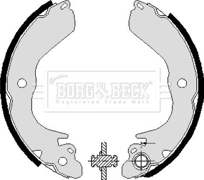 Borg & Beck BBS6228 - Комплект тормозных колодок, барабанные unicars.by