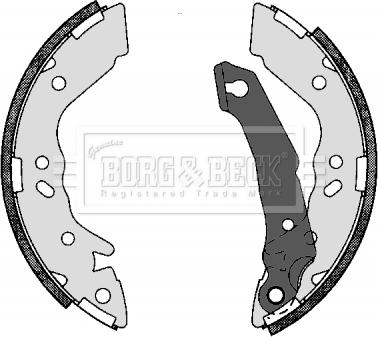 Borg & Beck BBS6272 - Комплект тормозных колодок, барабанные unicars.by