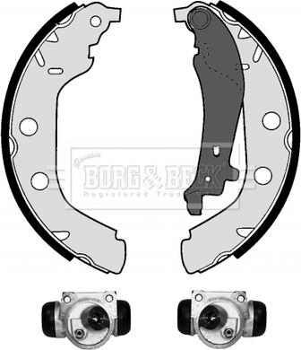 Borg & Beck BBS1106K - Комплект тормозных колодок, барабанные unicars.by