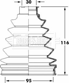 Borg & Beck BCB6051 - Пыльник, приводной вал unicars.by