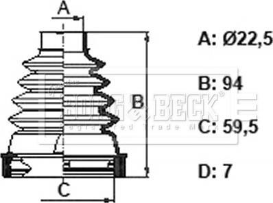 Borg & Beck BCB6399 - Пыльник, приводной вал unicars.by