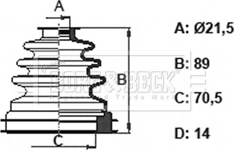 Borg & Beck BCB6357 - Пыльник, приводной вал unicars.by