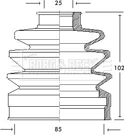 Borg & Beck BCB2055 - Пыльник, приводной вал unicars.by