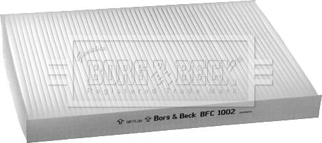 Borg & Beck BFC1002 - Фильтр воздуха в салоне unicars.by