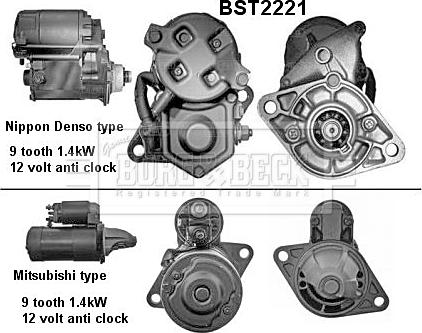 Borg & Beck BST2221 - Стартер unicars.by