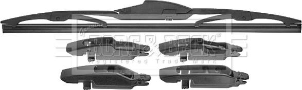 Borg & Beck BW14R.10 - Щетка стеклоочистителя unicars.by