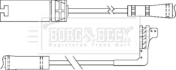 Borg & Beck BWL3067 - Сигнализатор, износ тормозных колодок unicars.by