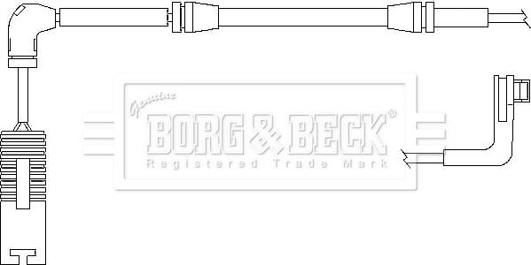 Borg & Beck BWL3025 - Сигнализатор, износ тормозных колодок unicars.by