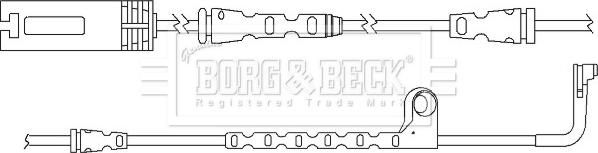 Borg & Beck BWL3122 - Сигнализатор, износ тормозных колодок unicars.by