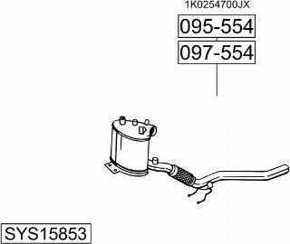 Bosal SYS15853 - Система выпуска ОГ unicars.by