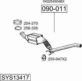 Bosal SYS13417 - Система выпуска ОГ unicars.by