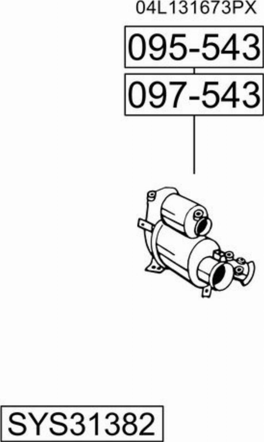 Bosal SYS31382 - Система выпуска ОГ unicars.by