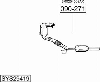 Bosal SYS29419 - Система выпуска ОГ unicars.by