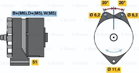 BOSCH 9 120 080 114 - Генератор unicars.by