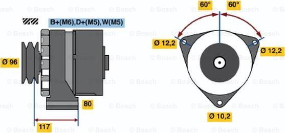 BOSCH 9 120 080 113 - Генератор unicars.by