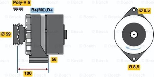 BOSCH 9 120 080 173 - Генератор unicars.by