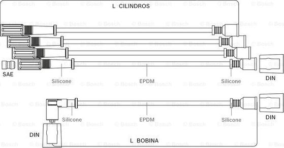BOSCH 9 295 080 037 - Комплект проводов зажигания unicars.by