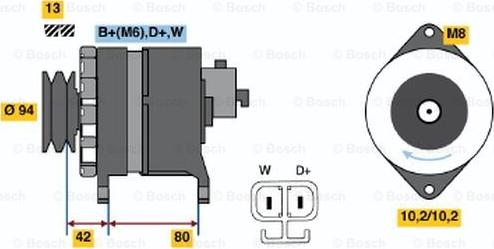 BOSCH 6 033 GB4 020 - Генератор unicars.by