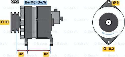 BOSCH 6 033 GB5 001 - Генератор unicars.by