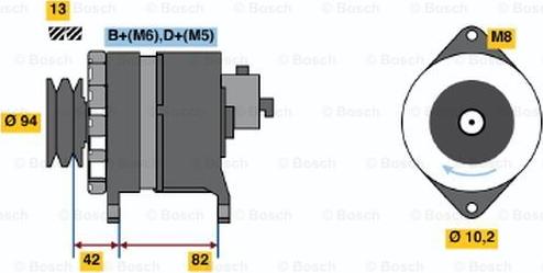 BOSCH 6 033 GB5 007 - Генератор unicars.by