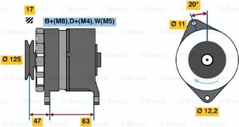 BOSCH 6 033 GB3 009 - Генератор unicars.by