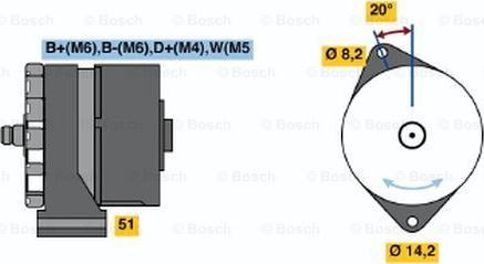 BOSCH 6 033 GB3 014 - Генератор unicars.by