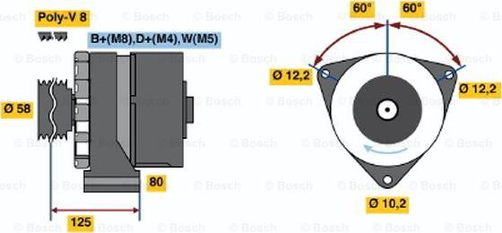 BOSCH 6 033 GB3 010 - Генератор unicars.by