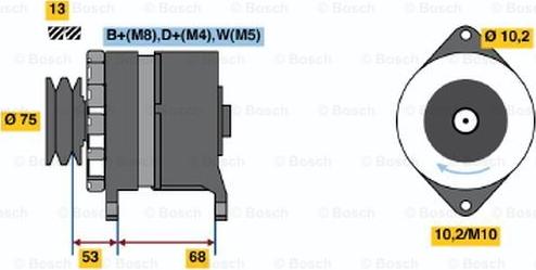 BOSCH 6 033 GB3 034 - Генератор unicars.by