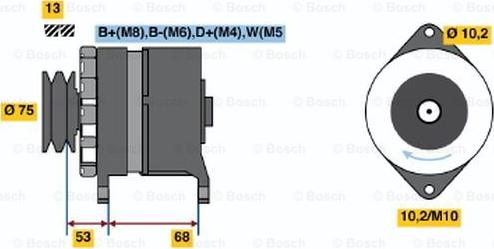 BOSCH 6 033 GB3 036 - Генератор unicars.by