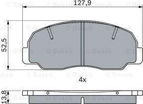 BOSCH 0 986 494 944 - Тормозные колодки, дисковые, комплект unicars.by