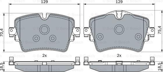 BOSCH 0 986 494 940 - Тормозные колодки, дисковые, комплект unicars.by